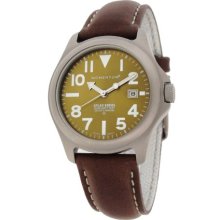 Momentum Atlas Men's Quartz Watch With Green Dial Analogue Display And Brown Leather Strap 1M-Sp00g2c