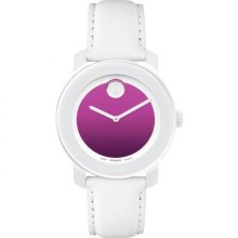 Movado Bold White With Berry Museum Dial Unisex Watch - 3600050