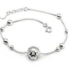 MSF brand SL01 925 sterling silver + 23 K platinum plated classic kids`bracelets