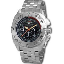 MTM Special Ops Mens Patriot Stainless Watch - Silver Bracelet - Carbon Fiber Dial - MTM-PSSB