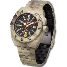 MTM Special Ops Mens Warrior Camo Analog Stainless Watch - Camouflage Bracelet - Carbon Fiber Dial - MTM-WCS2