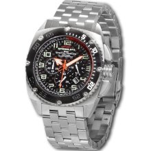 MTM Special Ops Mens Patriot Stainless Watch - Silver Bracelet - Carbon Fiber Dial - MTM-PTTSB