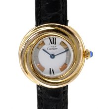 Must De Cartier Trinity Vermeil Ladies Watch 7/10 Condition