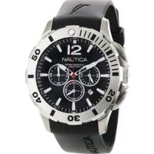 Nautica Men's BFD 101 Dive Style Chrono N16564G Black Resin Quart ...