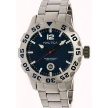 Nautica N17569g Steel Bracelet Marine Blue Dial Men's Watch In Original Box