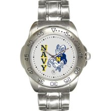 Navy Midshipmen watches : Navy Midshipmen Men's Gameday Sport Watch with Stainless Steel Band