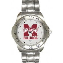 NCAA - Mississippi State Bulldogs Men's Sport ''Game Day Steel'' Watch