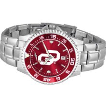 NCAA University of Oklahoma Mens Stainless Watch COMPM-AC-OKS - DEALER