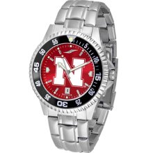 Nebraska Cornhuskers Competitor AnoChrome Steel Band Watch