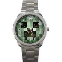 new hot minecraft creeper sport metal watch rare - Stainless Steel