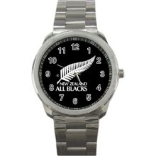 NEW* HOT RUGBY ALL BLACK LOGO Wrist Sport Metal Watch