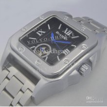 New Luxury Fashion Mechanical Automatic Stainless Steel Silver Men W