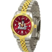 New Mexico State Aggies Men's Stainless Steel Alumni Dress Watch