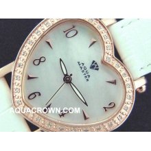 New! Swiss Aqua Master Rose Gold Lady Heart Style