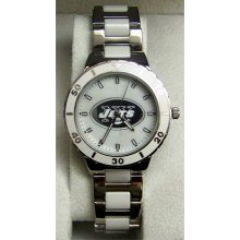 New York Jets Pearl Watch Ladies Game Time Gametime MOP wristwatch