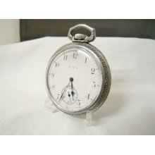 Nice Vintage 1911 Elgin Deco Style Case Pocket Watch