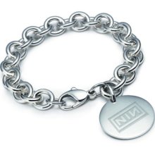 Nin Nine Inch Nails Charm Sterling Silver Bracelet