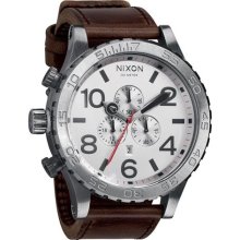 Nixon 51-30 Chronograph Silver Dial Mens Watch A1241113 ...