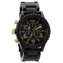 Nixon Men's 42-20 Chrono Watch Matte Black / Gold