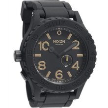 Nixon Rubber 51-30 Matte Black / Gold Watch - Black regular