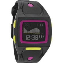 Nixon Small Lodown Tide Watch - all black/neon pop