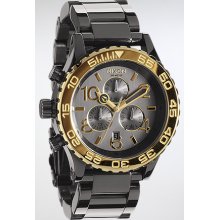 Nixon The 42-20 Chrono Watch in Gun n' Gold