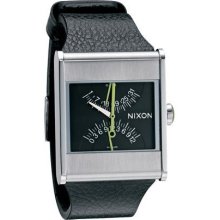 Nixon The R1g1 Black Mens Watch Genuine Leather In A Box