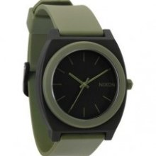 Nixon The Time Teller P Watch - Matte Black/Surplus Green