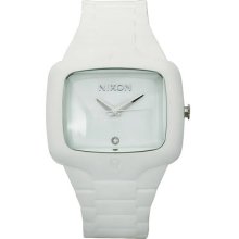 Nixon Watches The Silicon Player White Diamond (0.015 ctw) White Dial