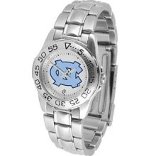 North Carolina Tarheels UNC Ladies Stainless Steel Wristwatch