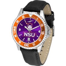 Northwestern State Demons NSU Mens Leather Anochrome Watch