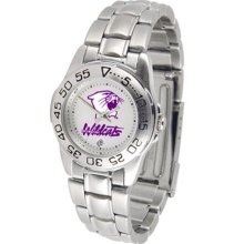 Northwestern Wildcats NWU Womens Steel Sports Watch