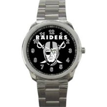 Oakland Raiders Unisex Silver-Tone Sports Metal Watch 03