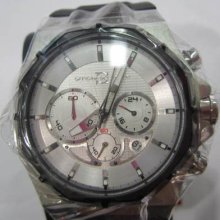 Officina Del Tempo Men's Watch Chrono Stainless S Rubber Original Italy