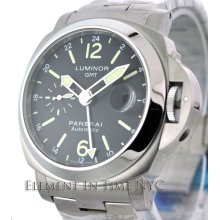 Officine Panerai Luminor Collection Luminor GMT 44mm Stainless Steel Black Arabic Dial