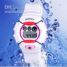 Ohsen Led Children Digital Sport Watch Candy Silicone Women Stylish