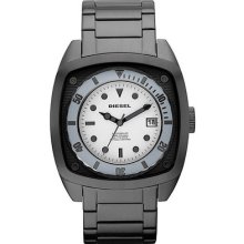 Original Diesel Dz1494 Watch In A Watch Look Gunmetal Band Men's Watch