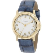 Pedre 0231Gx-Antique Blue Women'S 0231Gx Gold-Tone With Antique Blue Strap Watch