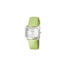 Pedre Women's 7750SX Silver-Tone with Glossy Lime Leather Strap