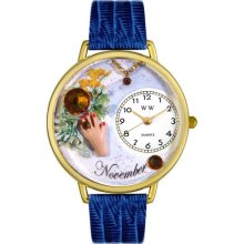 Personalized Birthstone November Unisex Watch - Gold