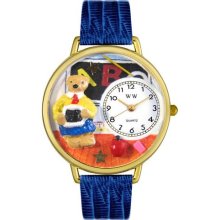 Personalized Teacher Teddy Bear Unisex Watch - Black Padded