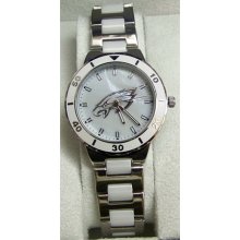 Philadelphia Eagles Pearl Watch Ladies Game Time Gametime MOP wristwatch