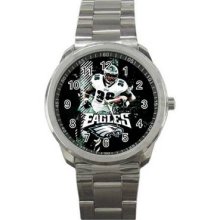 Philadelphia Eagles Unisex Silver-Tone Sports Metal Watch 07