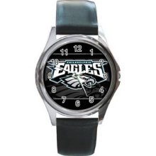 Philadelphia Eagles Unisex Silver-Tone Round Metal Watch 11