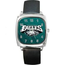 Philadelphia Eagles Unisex Silver-Tone Square Metal Watch 15