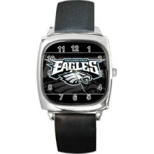 Philadelphia Eagles Unisex Silver-Tone Square Metal Watch 11