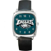 Philadelphia Eagles Unisex Silver-Tone Square Metal Watch 04