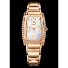 Piaget Limelight Tonneau Medium Pink Gold Diamond Watch G0A32094