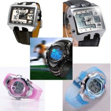 Pink/blue/black/white Fashion Day Date Army Waterproof Sports Quartz Watch