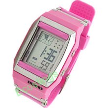 Pink Girls Sports Digital Wrist Watch + Alarm Stopwatch